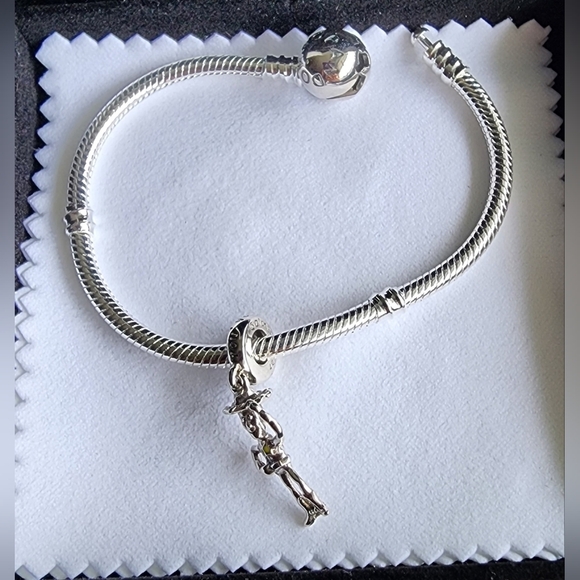 NEW Disney Pixar Toy Story Woody silver dangle charm for Pandora moment Brscelet - Picture 5 of 5
